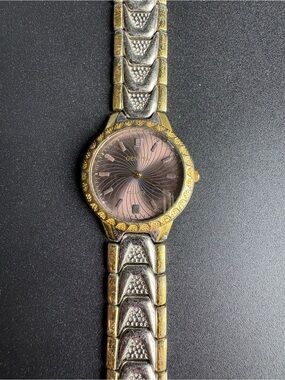 Geneva Two-Tone Women’s Watch - Pink Dial